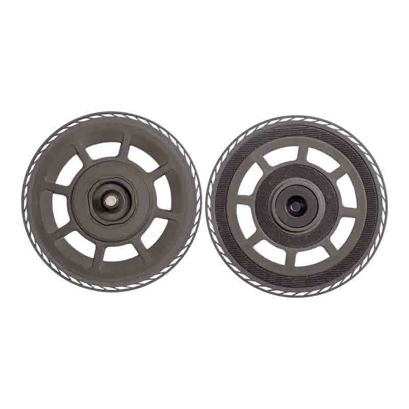 Ilustracja konturowa dwóch okrągłych uchwytów do padów mopujących